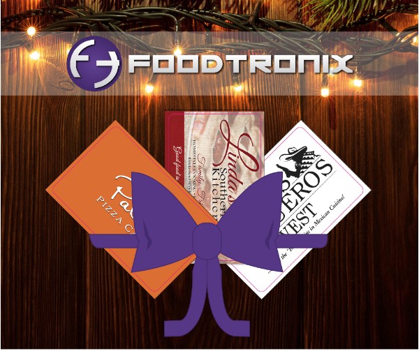 Custom gift cards FoodTronix printed for restaurants